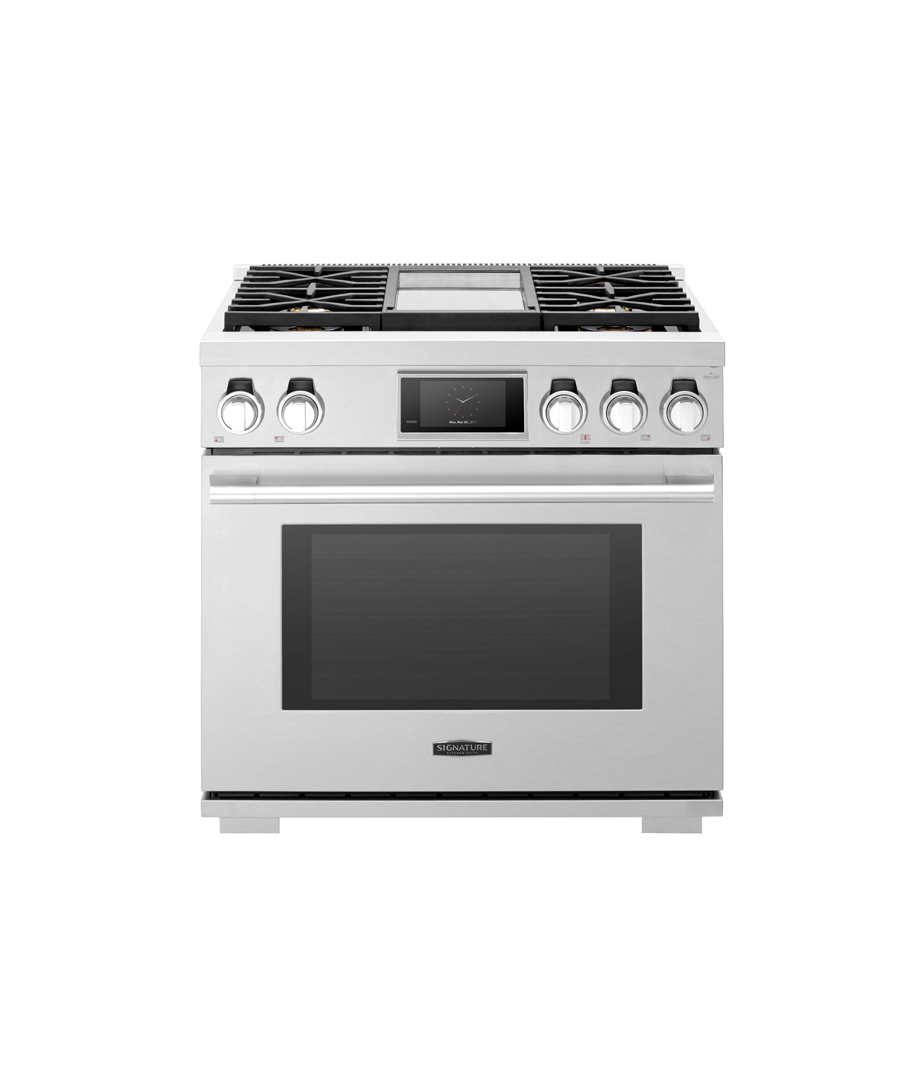 36-inch Dual-Fuel Pro Range with Steam-Combi Oven and Griddle