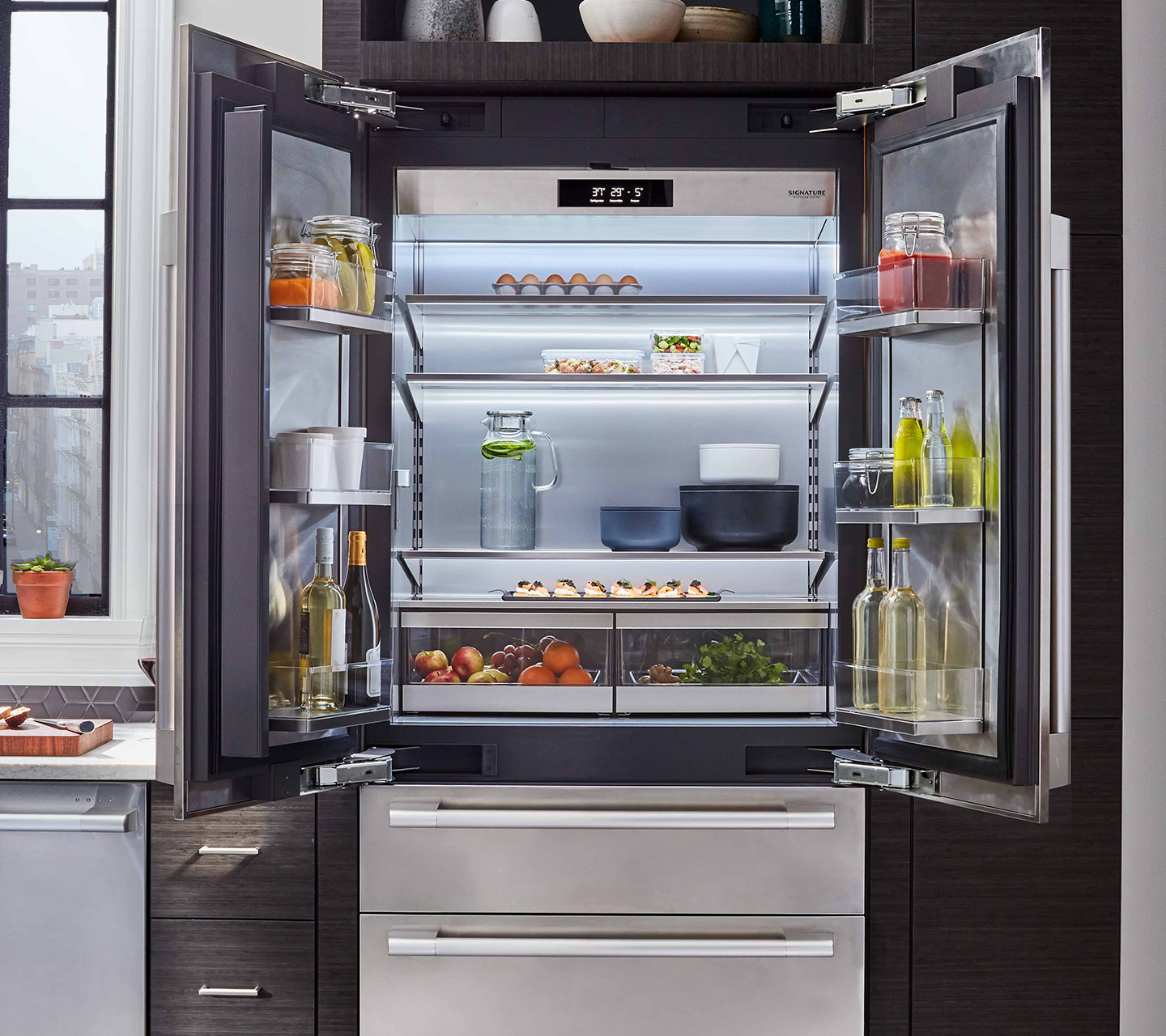 36" Built-in French Refrigerator | Kitchen Appliances